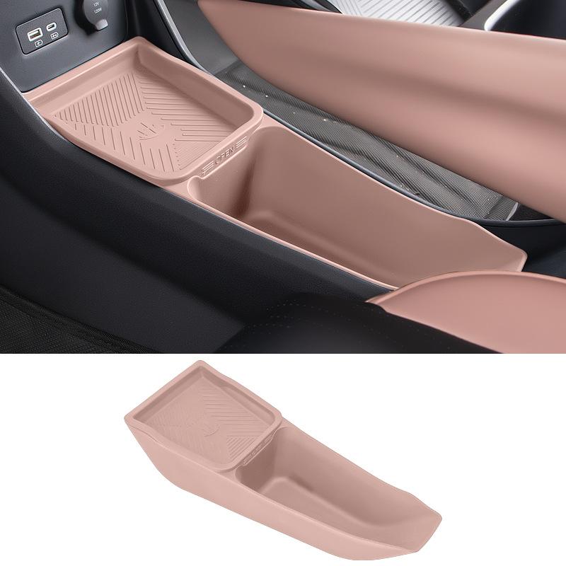 For BYD Seagull Central Control Storage Box Armrest Double Storage Storage Box Silicone Interior Supplies Car Accessories Tools