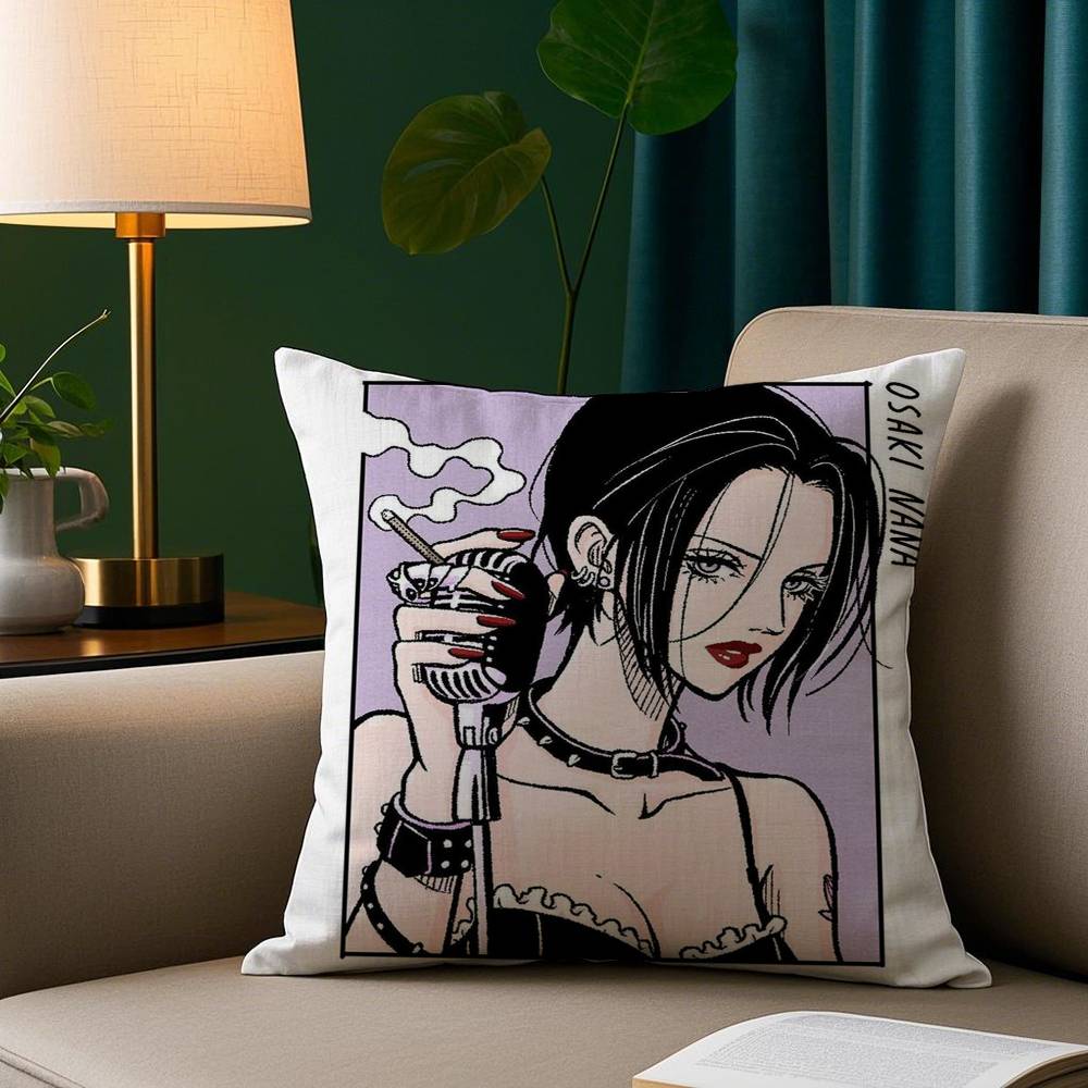 

Arrival N-Nana Anime Pillow Case Short Plush Print Cushion Cover Square Throw Pillow Covers Sofa Home Decor 12x12Inch