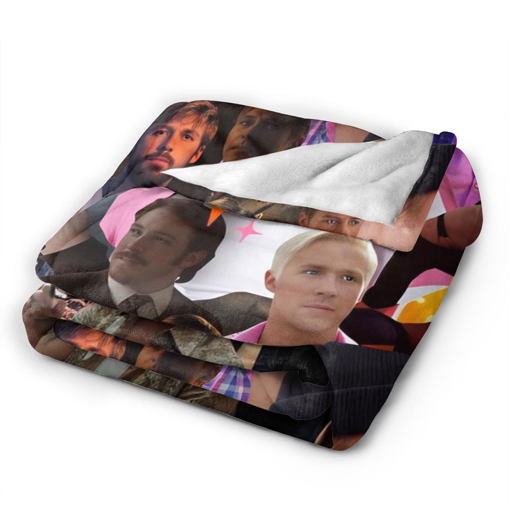 Ryan Gosling Collage Decken Mädchen Flanell Bettwäsche Überwürfe Für Schlafzimmer Warm DIY Qualität Tagesdecke Geschenk