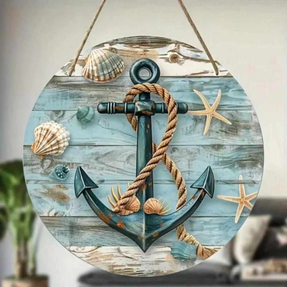 Rustic Wreath Wall Art Metal Decor Indoor Outdoor Hanging Sign