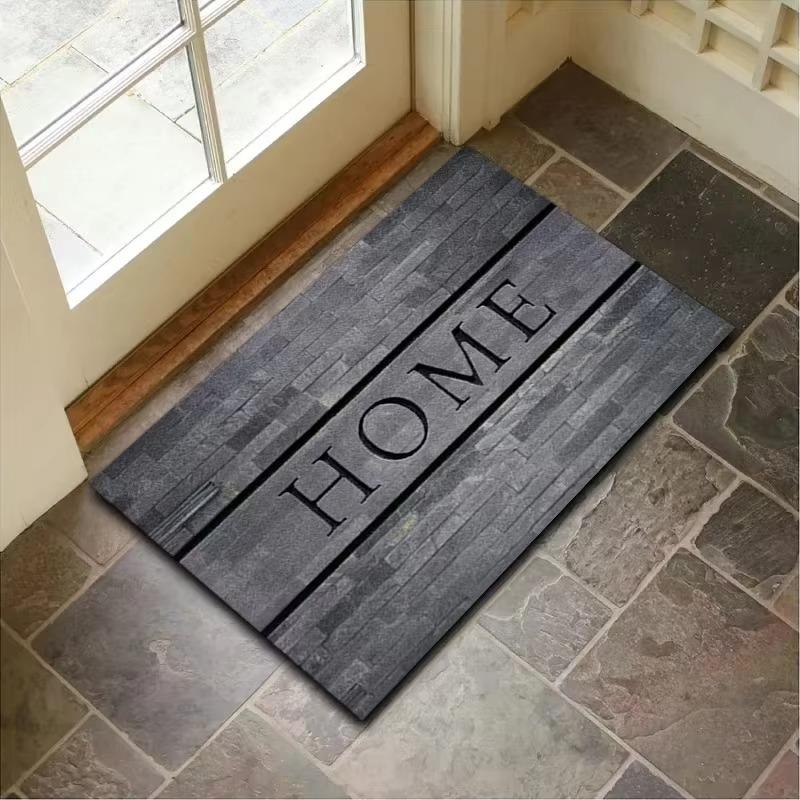 Welcome Design Door Mat Natural Style Non Slip Durable Entrance Rug Indoor Home Decor For Families Loving Welcome Accents