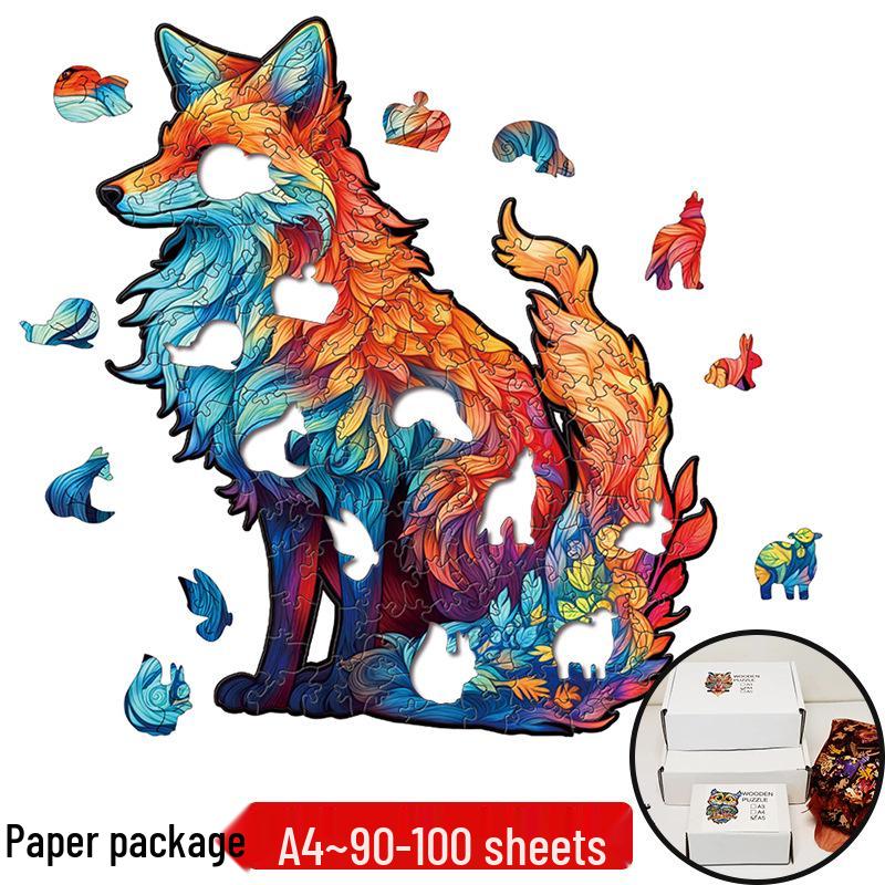 Irregular Animal Dog Penguin Wooden Puzzle in Stock