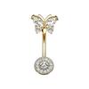 Zirconia Navel Piercing Clip - Hot Selling European and American Body Jewelry