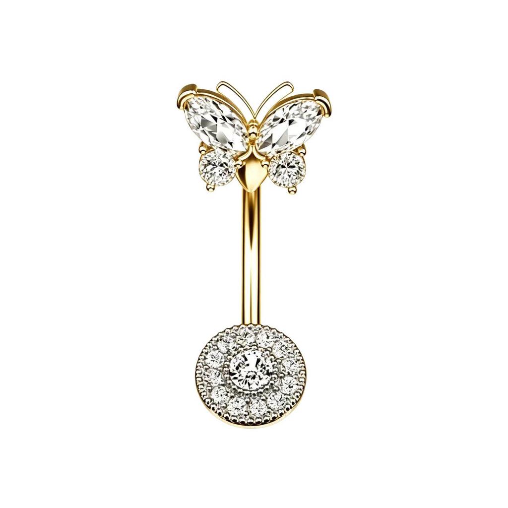Zirconia Navel Piercing Clip - Hot Selling European and American Body Jewelry