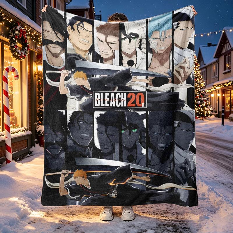 BLEACH Pattern Blanket for Home Decoration, Bed, Sofa, Car Travel, Camping, Suitable for All Seasons, Birthday Christmas Gift