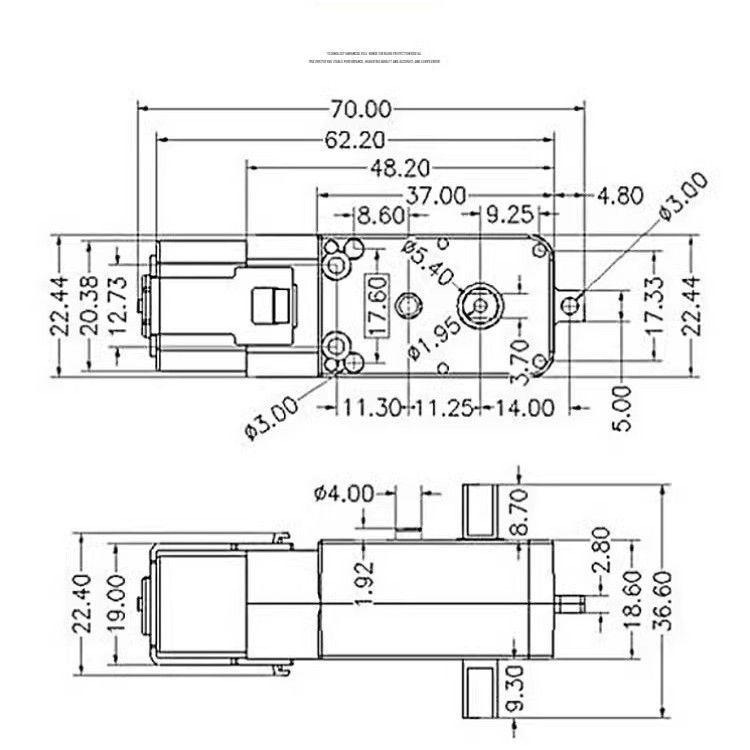 TT Miniature DC Geared Motor 1:48, Single/Double Shaft, 3V/6V, 1:90 Metal Gear, for Smart Cars.
