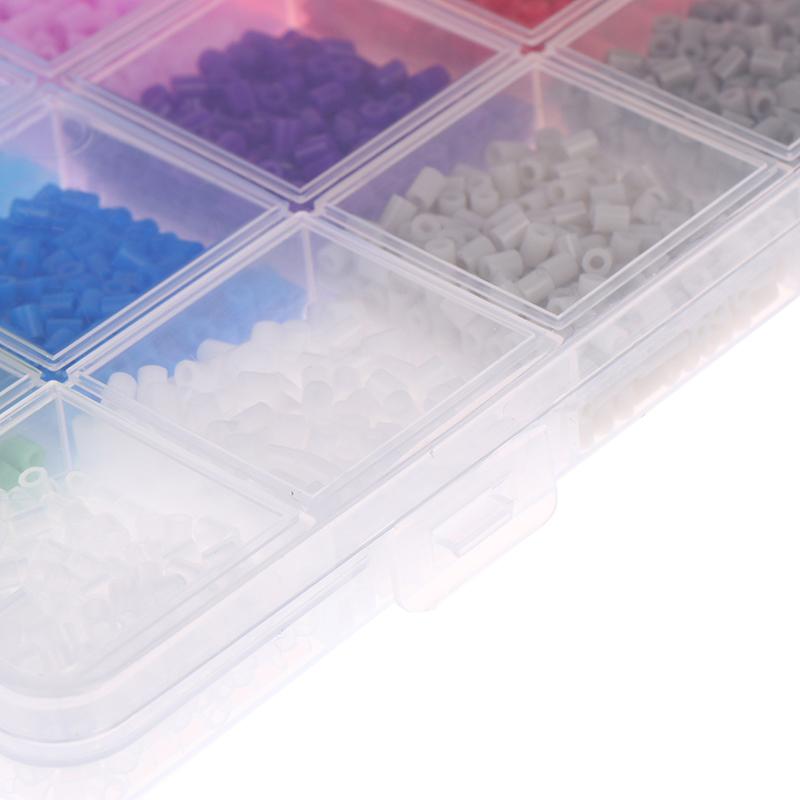 24Colors/Set Each Grid Contains 400Pcs Mini Beads Fuse Beads Puzzles Beads For Kids Diy High Quality Puzzles Handmade Gift Toy
