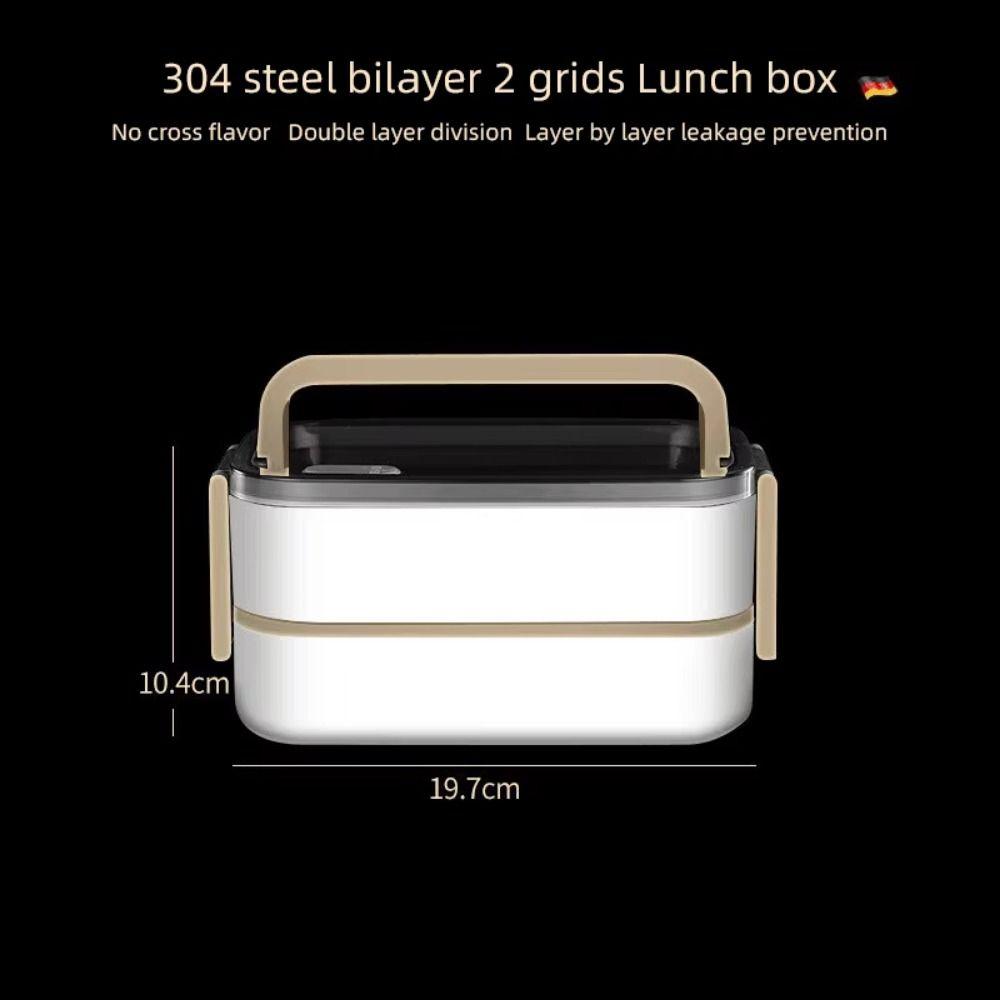 Double Layer Portable Lunch Box Leak-proof Food Storage Crisper Divides Food Container  Camping