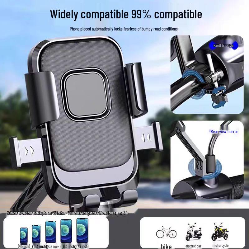 Shockproof Electric Vehicle & Motorcycle Phone Holder for Navigation