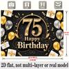 Party Backdrop 75Th Birthday Flat Designed Joyful Serves Photos Well Event Backdrop Decoration Birthday Party Decor