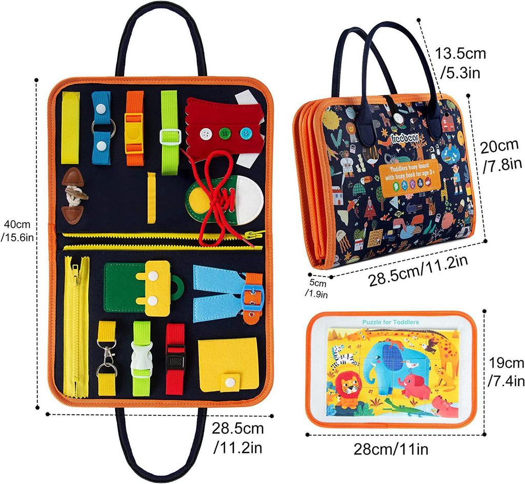 Children's Felt Learning Busy Board: Early Education Toy for DIY Life Skills