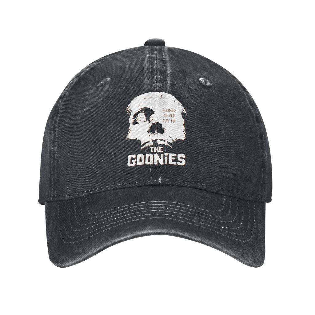 The Goonies Skull  Baseball Caps Casual Distressed Denim Never Say Die Snapback Cap Outdoor Activities Adjustable Fit Caps Hat