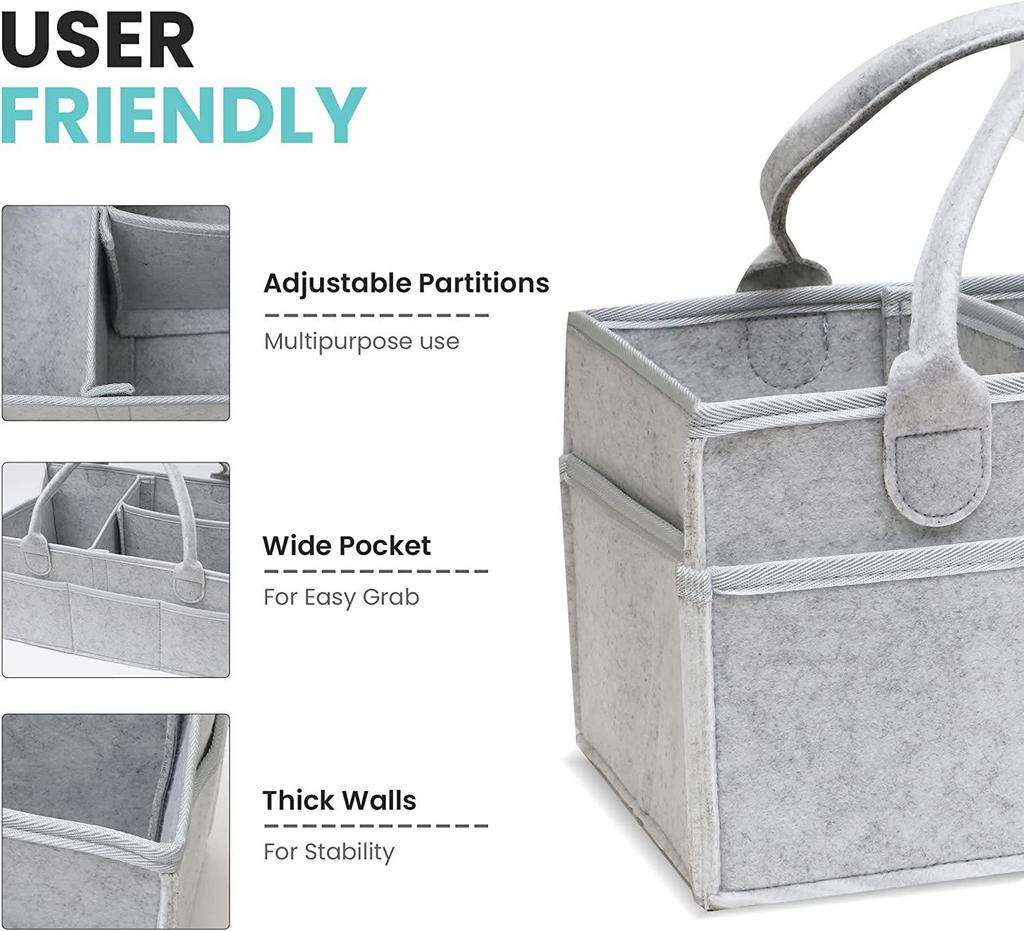 Foldable Diaper Tote Bag: Multifunctional Non-woven Handbag for Baby Supplies and Mommy Travel.