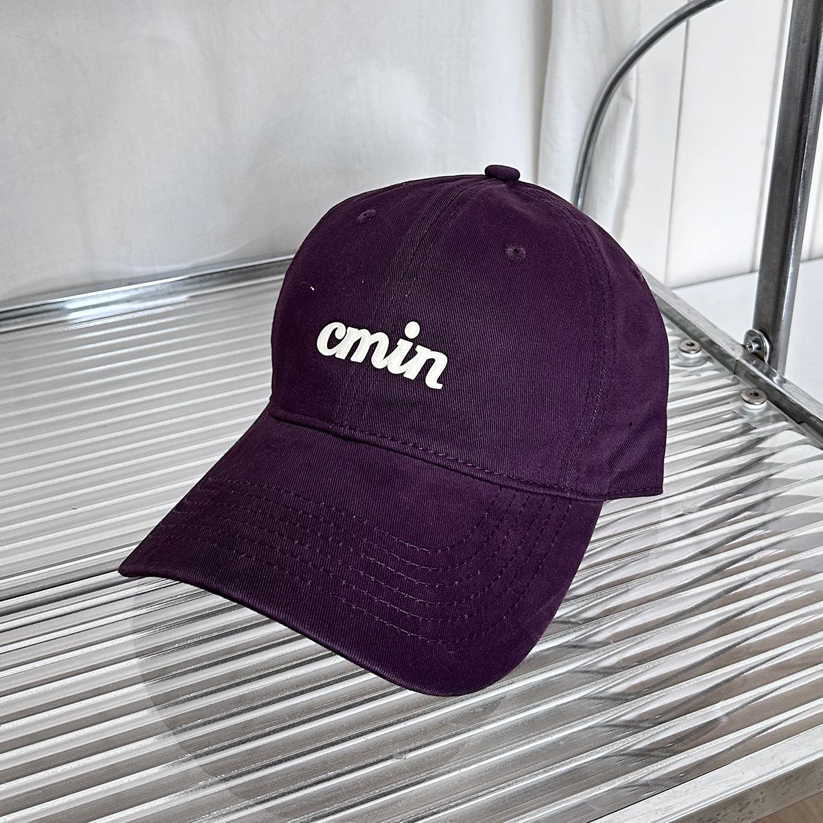 

Men Women Casual Hat 56-60cm 2026 Spring New Korean Style Cmin Logo Washed Cotton Baseball Cap Adult Hats 56-60cm&adult фіолетовий