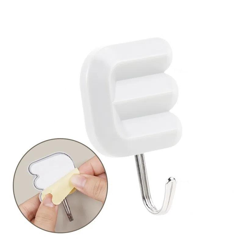 LOVE Letter Hooks Hole-free Foyer Bag Key Hooks Bedroom Kitchen And Bathroom Door Behind The Non-marking Sticky Hooks