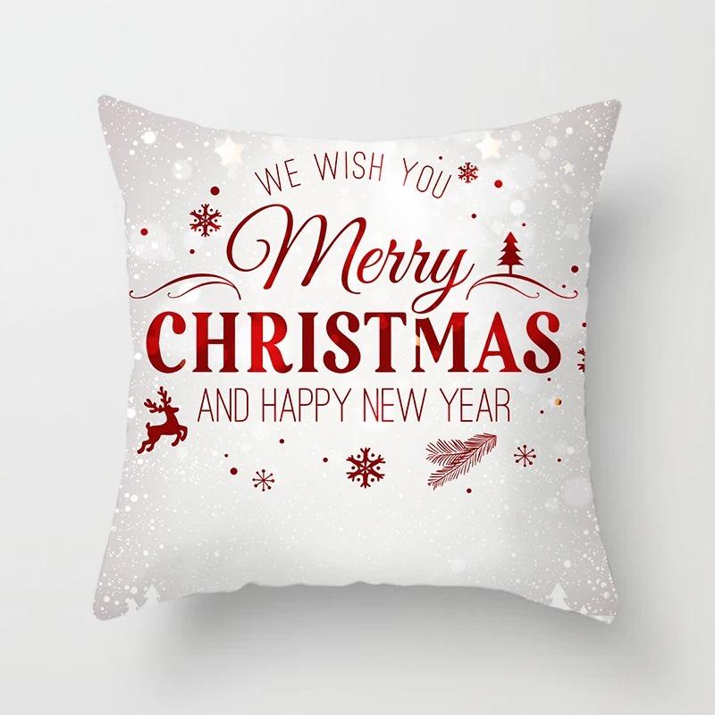 Christmas Themed Pillowcases Car Accessories Office Santa Claus Living Room Sofa Home Pillowcases