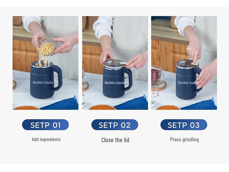 Precision Wanlida Multi-Functional Grinder: Compact Household Machine for Spices, Grains, & Medicinal Ingredients