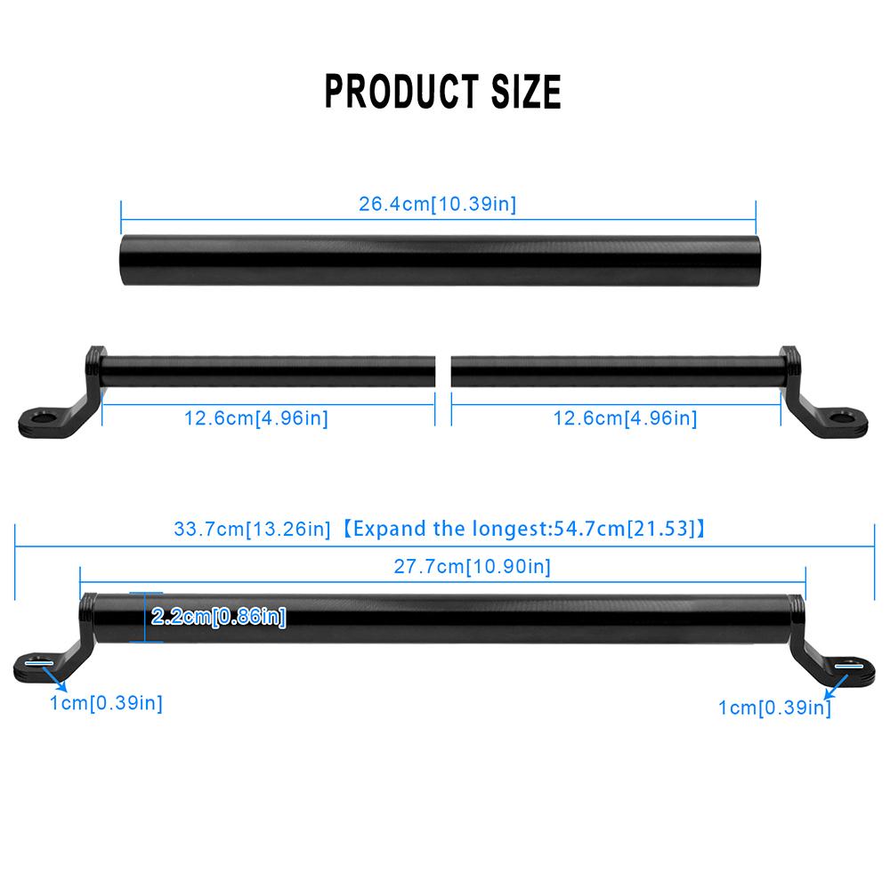 Motorcycle Aluminum Alloy Balance Bar 22mm Crossbar Strengthen Handlebar Bracket Extended Motorbike Reinforce Lever Accessories
