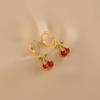 Zinc Zinc Alloy Niche Design  Encrusted Korean Style Earrings Zircon Ear Buckle Women's Accessories