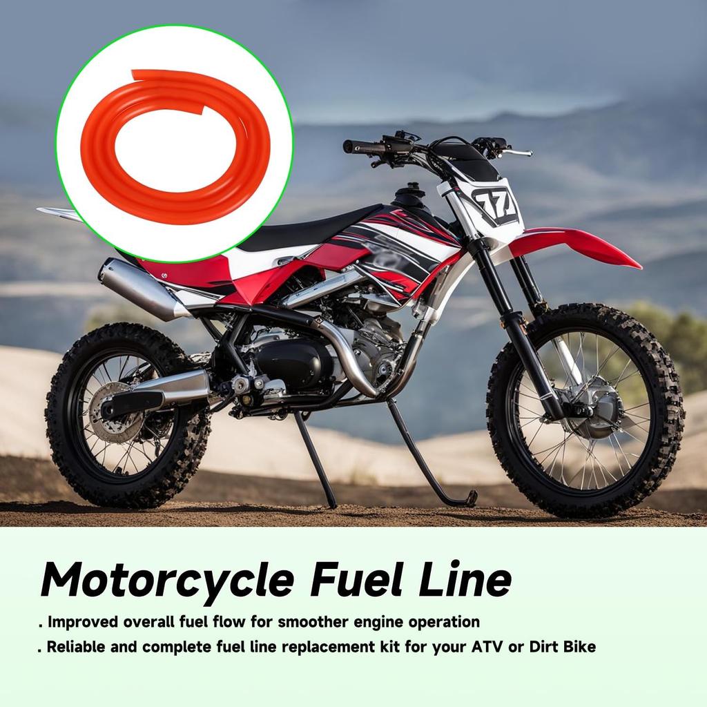 3.28FT 3/16 Inch ID Gas Fuel Line Compatible With 125Cc 110Cc Tao Tao Coolster Apollo GY6 CRF50 XR50 50Cc 90Cc Motorcycle Pit Dirt Bike ATV Go Kart