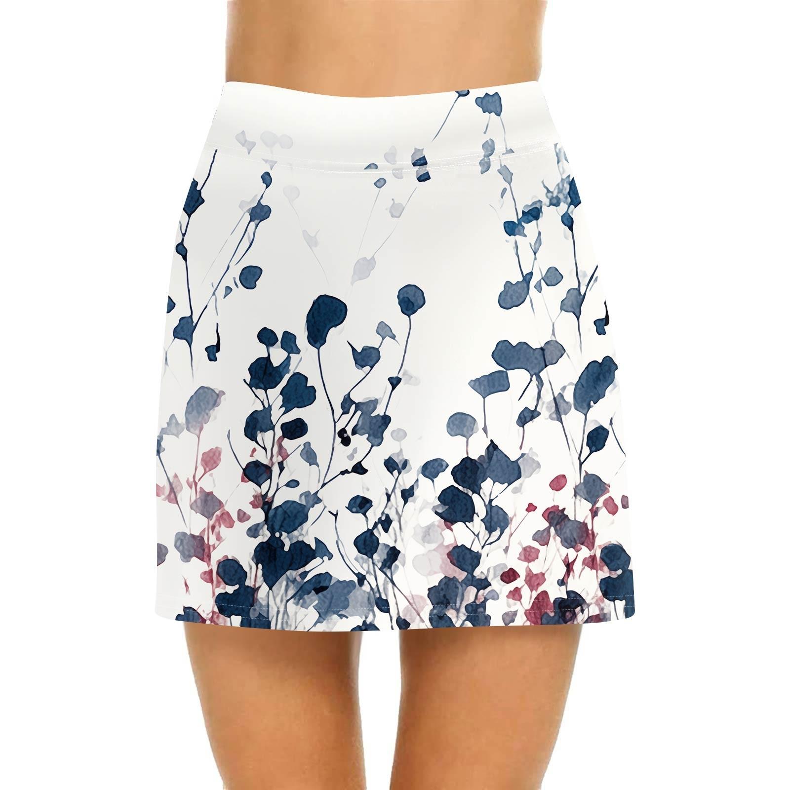 

Женская повседневная юбка с высокой талией и принтом, короткая юбка-полусолнце, спортивная юбка, плиссированная юбка XXL тёмно-синий