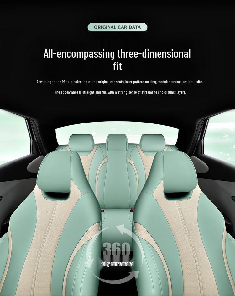 BYD Dolphin Electric Car Leather Seat Cushion - Five-Seat, All-Season Coverage
