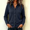 Women's Casual Knit Collar Shirt for Everyday Wear