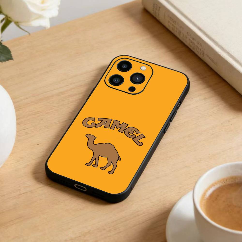 

Чехол для телефона с логотипом сигаретной марки Camel для iPhone 17 16 15 14 13 12 Max Plus Силиконовый Черный Чехол iPhone16e