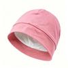 Mulberry Silk Lined Cotton Sleep Cap: Comfortable, Elastic Headwrap for Postpartum and Air Conditioning