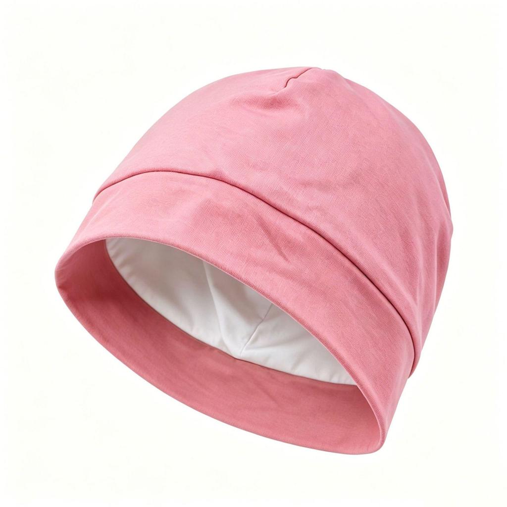 Mulberry Silk Lined Cotton Sleep Cap: Comfortable, Elastic Headwrap for Postpartum and Air Conditioning