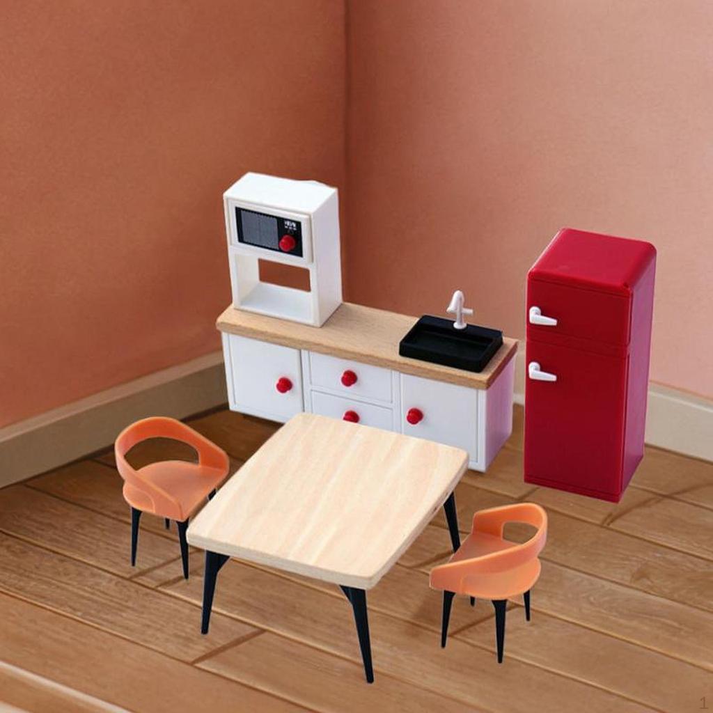 Dollhouse Furniture Set Decor Hobby Crafts Life Scene Props Miniature Toys