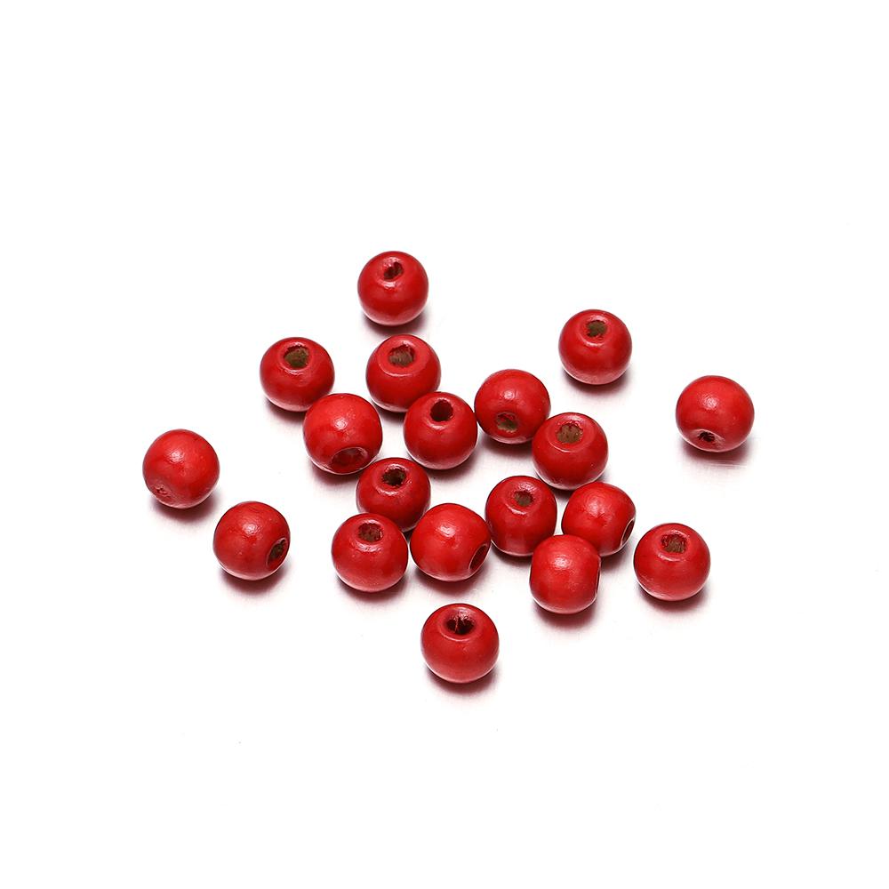 20-100Pcs 5.5-12mm Colorful Wooden Beads Spacer Loose Bead for DIY Bracelet Necklace Jewelry Making Supplies Accessories