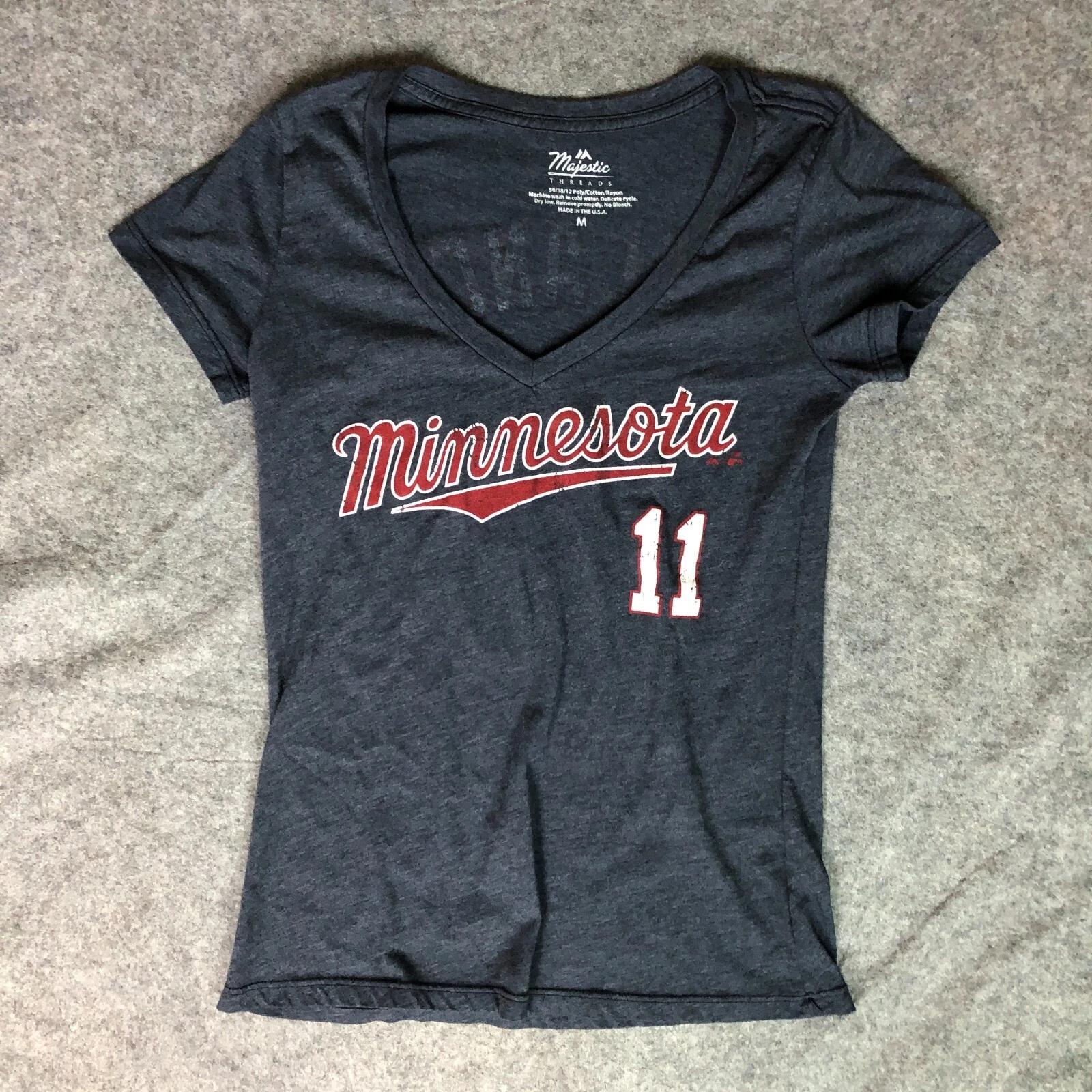 Minnesota Twins Womens Shirt Medium Navy Red Short Sleeve Tee Jorge Polanco 11 4XL