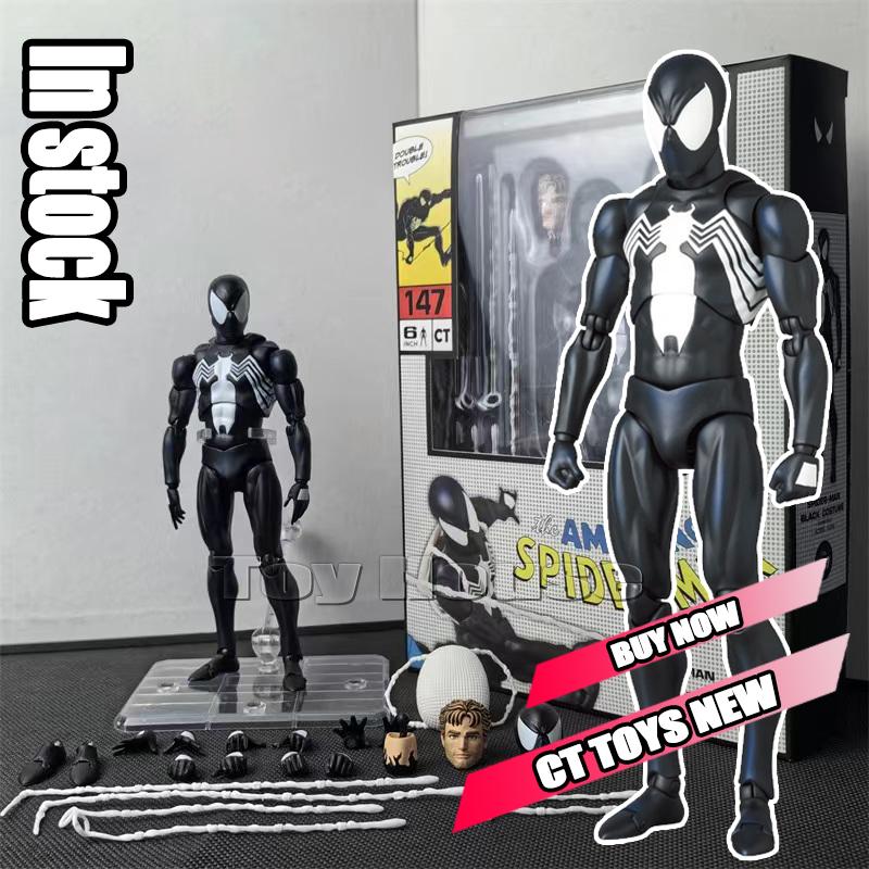 In Stock Full Range Ct Toys Spiderman Mafex 143 Ben Reilly Comic Ver The Amazing Spider-Man 001 Anime Action Figure Toys Gift