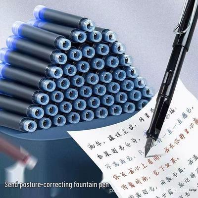 Student Special: 2 Fountain Pens + 50 Ink Cartridges for Business & Calligraphy.