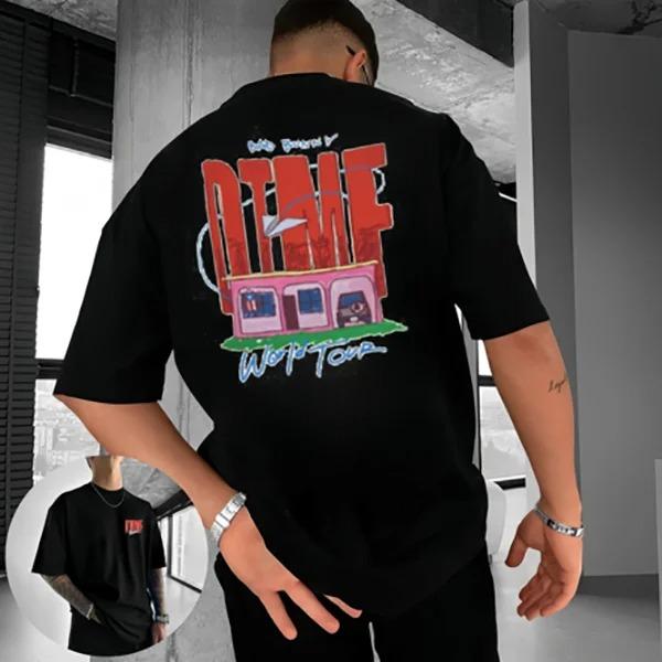 Fashion Hip Hop Clothes Zanger Bad Bunny DTMF Wereldtournee Merchandise Puur Katoenen T-shirt Voor Mannen En Vrouwen Zomer Mode Casual Korte Mouwen Shirt XXXL wit