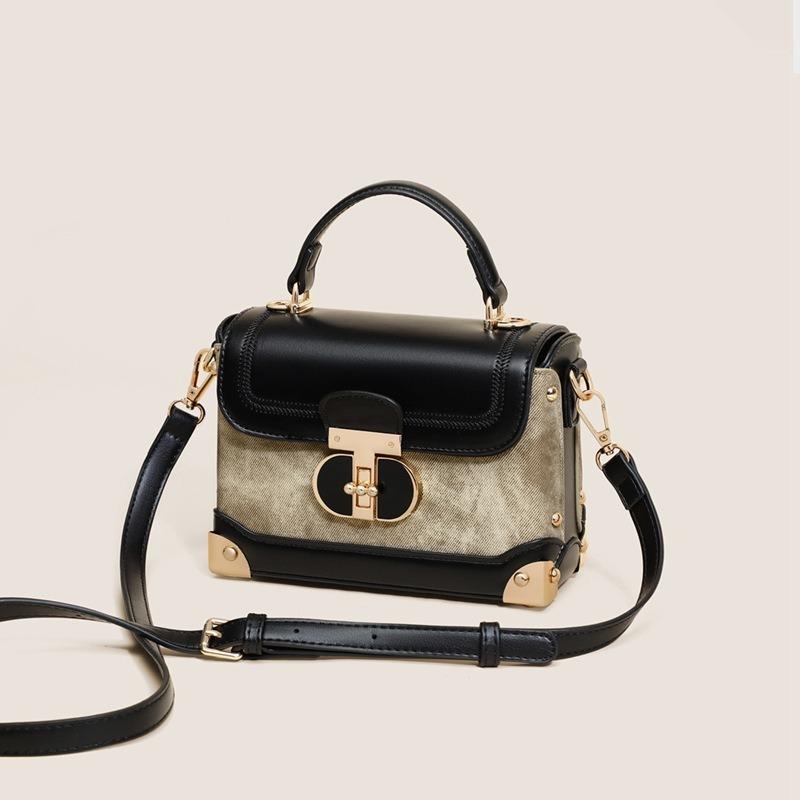 Bag New Autumn and Winter Women's Bag Crossbody Bag Light Luxury Niche Premium Walnut Box Bag