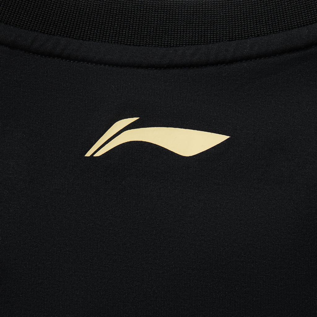 Li-Ning Moisture Wicking Quick Dry Casual Short Sleeve T-Shirt Unisex Tops Black AHSV439-1