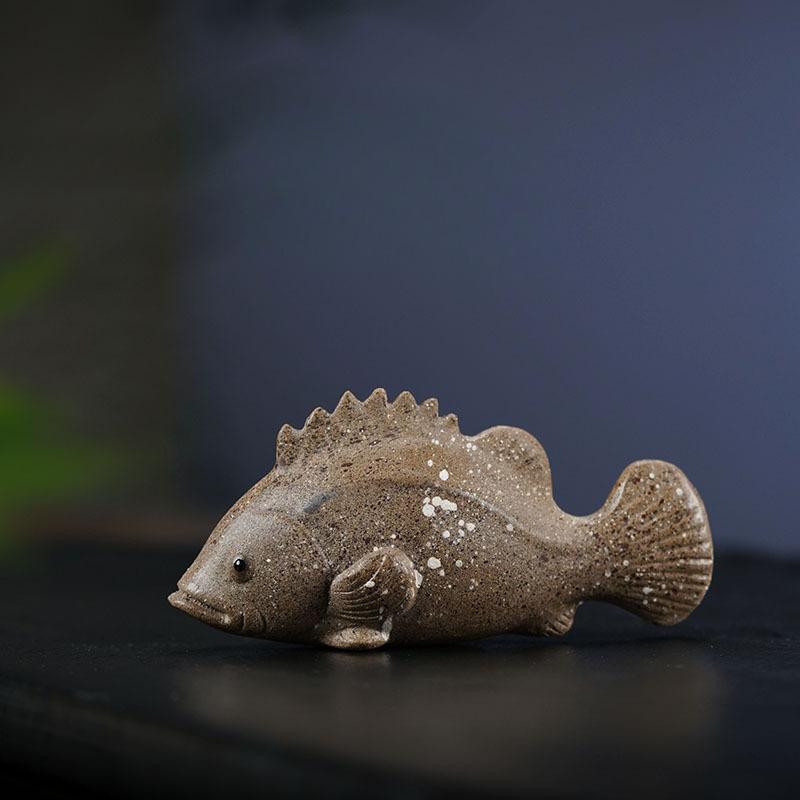 

Purple Clay Shark Grouper Tea Pet Aesthetic Fish Tank Landscaping Tea Figurine Play Toys Tea Zisha Statue Ornaments Tea Items