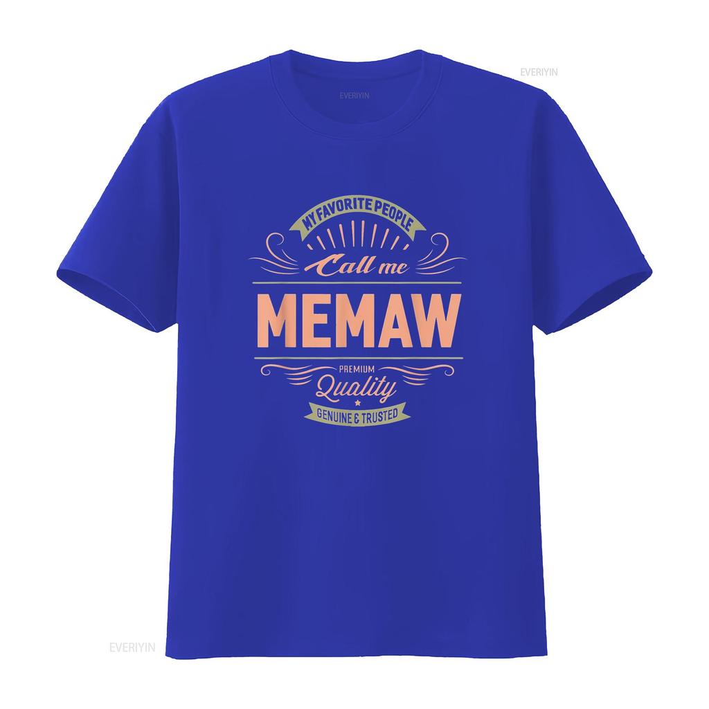 Womens My Favorite People Call Me Memaw Grandma Mother T Shirt vintage Washed Casual fashion designer clothes streetwear homme
