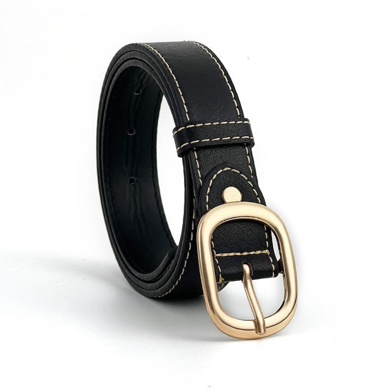 

Пояс Простой Женские Джинсы Студенческие Модные Корейская Версия Украшение Повседневные чёрный