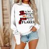 Women's Casual Fashion Round Neck Long Sleeve Christmas Printed Sweatshirt