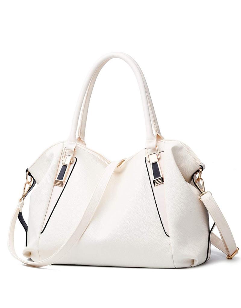 White Adult Shoulder Tote Bag Made by Top Craftsmen Multifunctional 2WAY Crossbody PU Leather White Hand Large Capacity Wine Bag Shoulder Diagonal