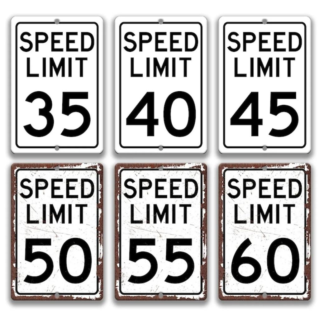 Personalized Custom 10MPH Speed Limit Sign - Customizable Metal Plaque ATV Snowmobile Trail Street Safety Decor