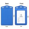 High Quality PU Leather Work Card Holder With Neck Lanyard Solid Color ID Card Cover Chest Cards Cases Business
