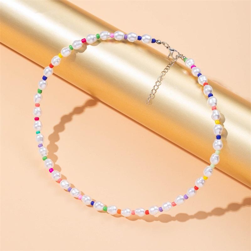 Collana Boho Con Ciondolo A Stella E Perline A Riso – Cristallo Arcobaleno, Girocollo 32+10 Cm, Placcata Oro, Per Donna