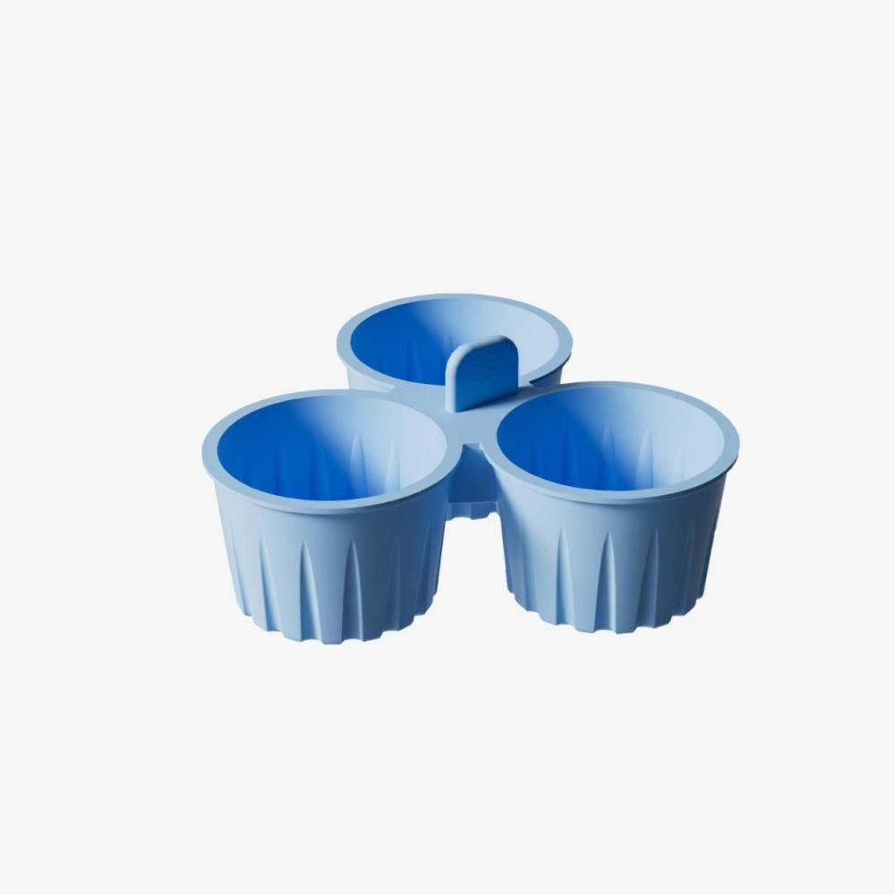 

Новая силиконовая форма для яиц для аэрофритюрницы, легко моется, 3 секции, миска для приготовления, прочная, многофункциональная, форма для выпечки в аэрофритюрнице, кухня синий