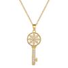 Titanium Steel Star Key Light Luxury Temperament Gorgeous Full Diamond Necklace Female Versatile Collarbone Chain Titanium Steel Chain