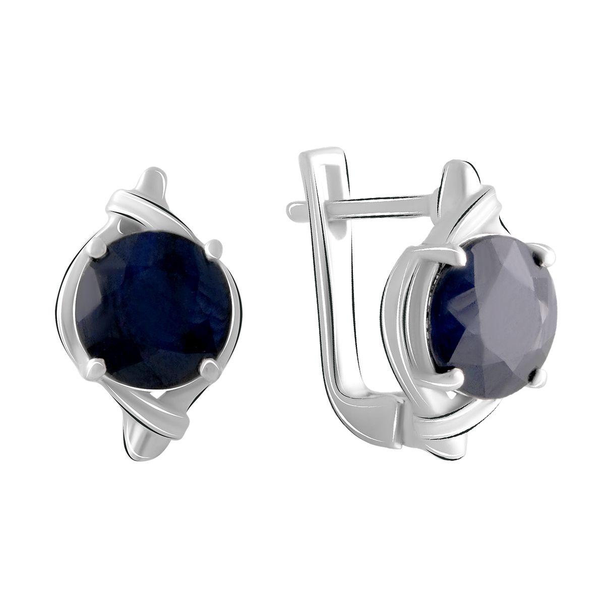 

Срібні сережки з натуральним сапфіром 4.442ct (2073499) сапфіровий