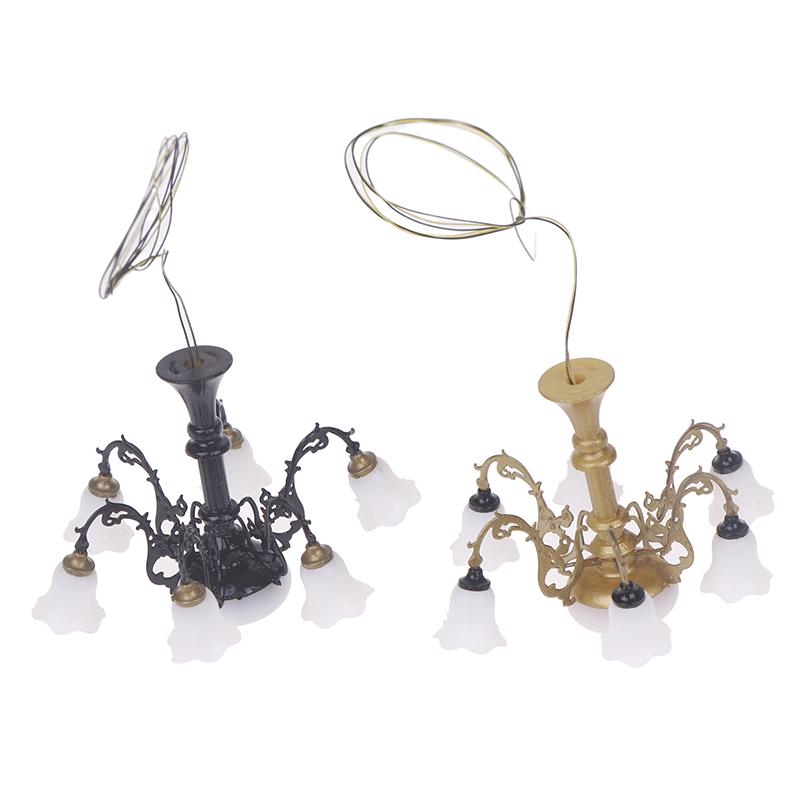 Miniatyr Dukkehus Taklampe Vegglampe Skrivebordslampe Mini LED-belysning Hjemmedekorasjon Dukke Møbler Leke Kan Være Sterk